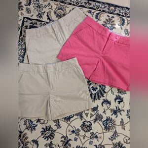 Tommy Hilfiger Pink and Tan Women's Shorts Trio